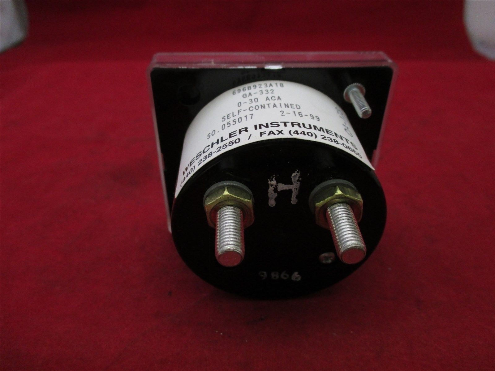 Weschler Instruments 696B923A18 GA-332 AC Amp Meter new