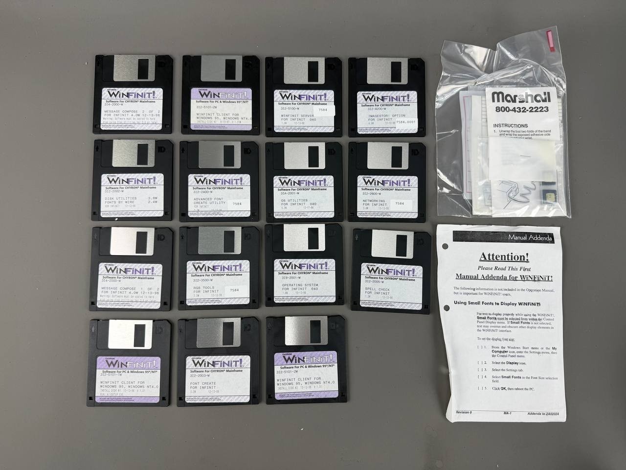Chyron Winfinit! Software Floppy Disk & Infinit! Options Manual