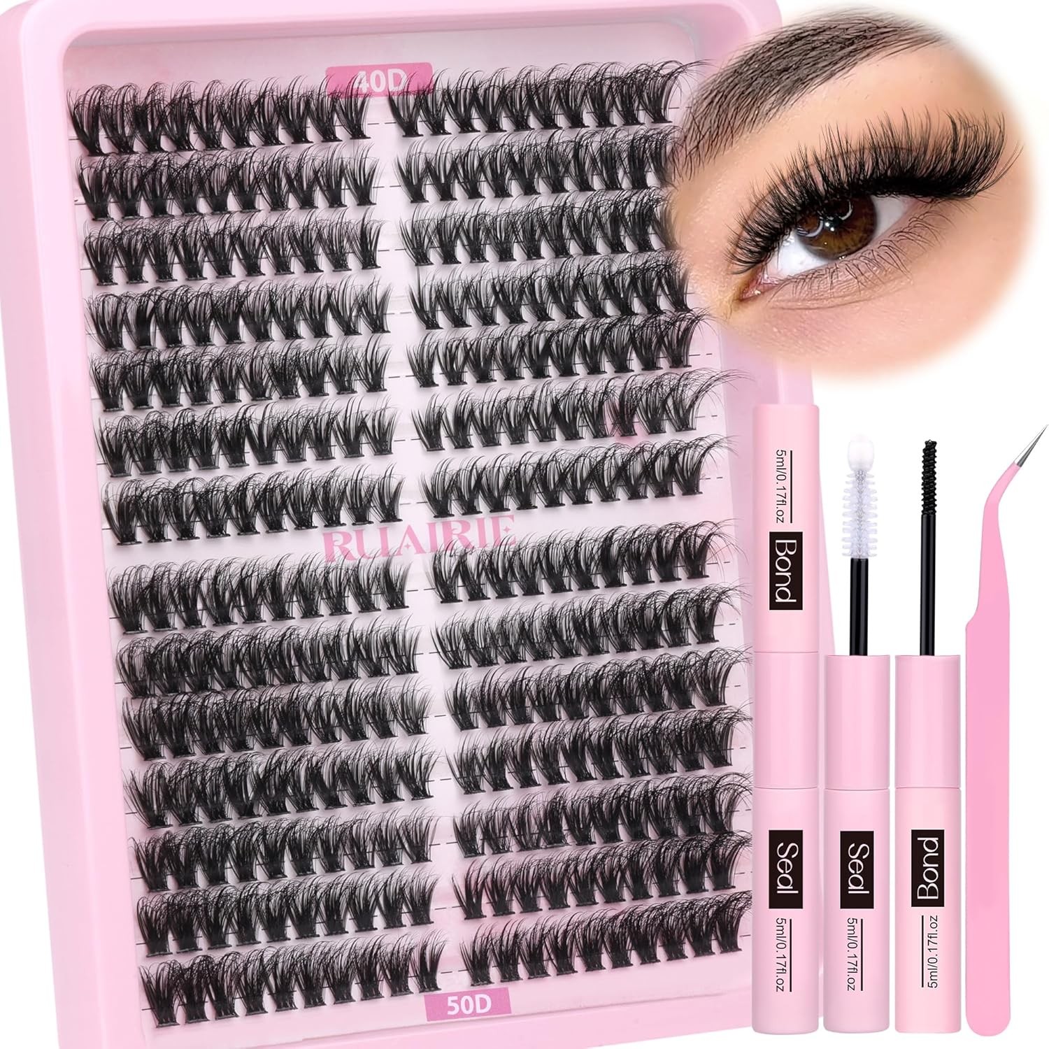 Lash Clusters Kit 280pcs Extension 8-16MM Full Eyelash Black
