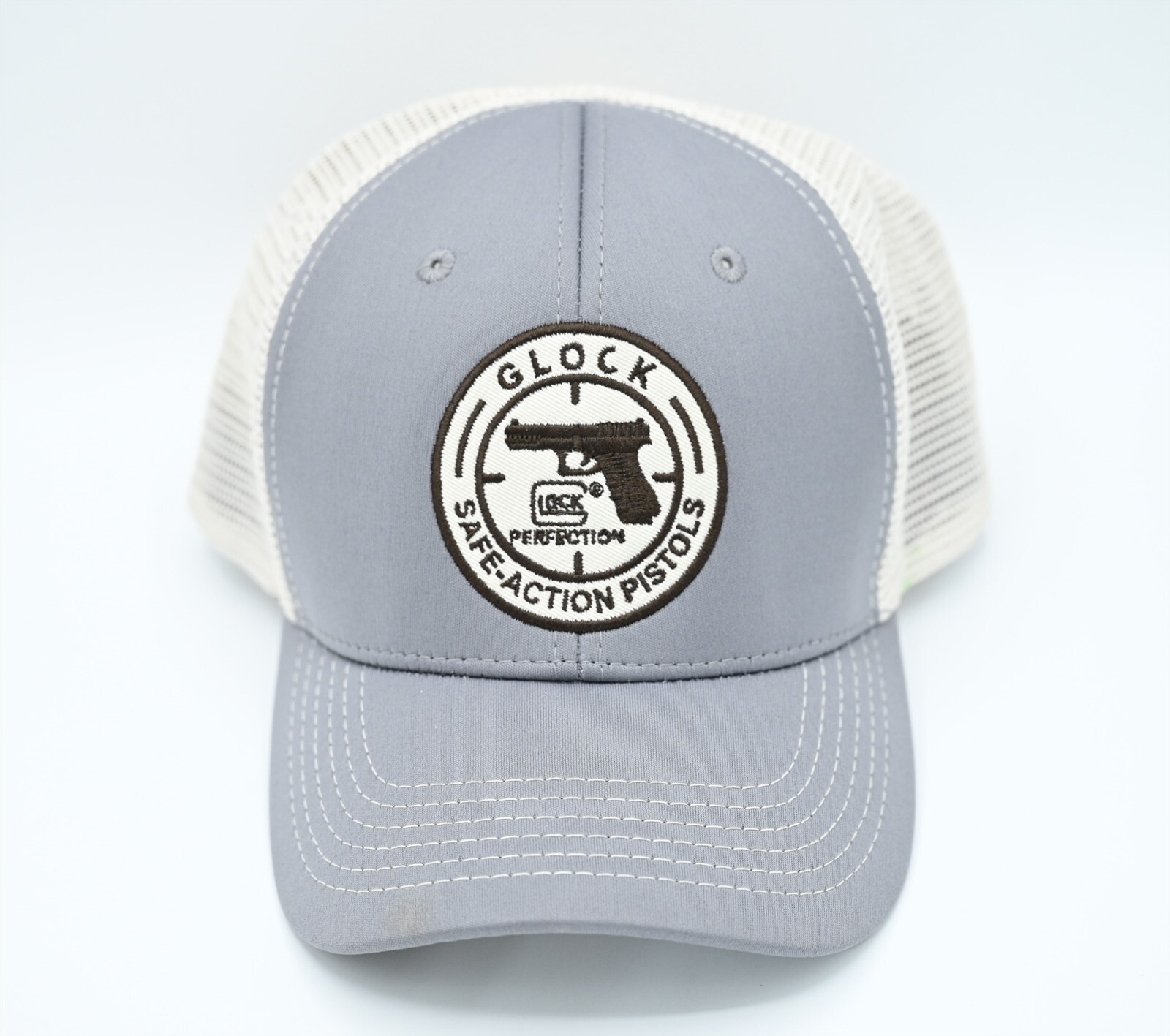 GLOCK PERFECTION GRAY MESH HAT 17 19X 21 22 23 26 27 34 42 43 43X 45 47 48 RARE