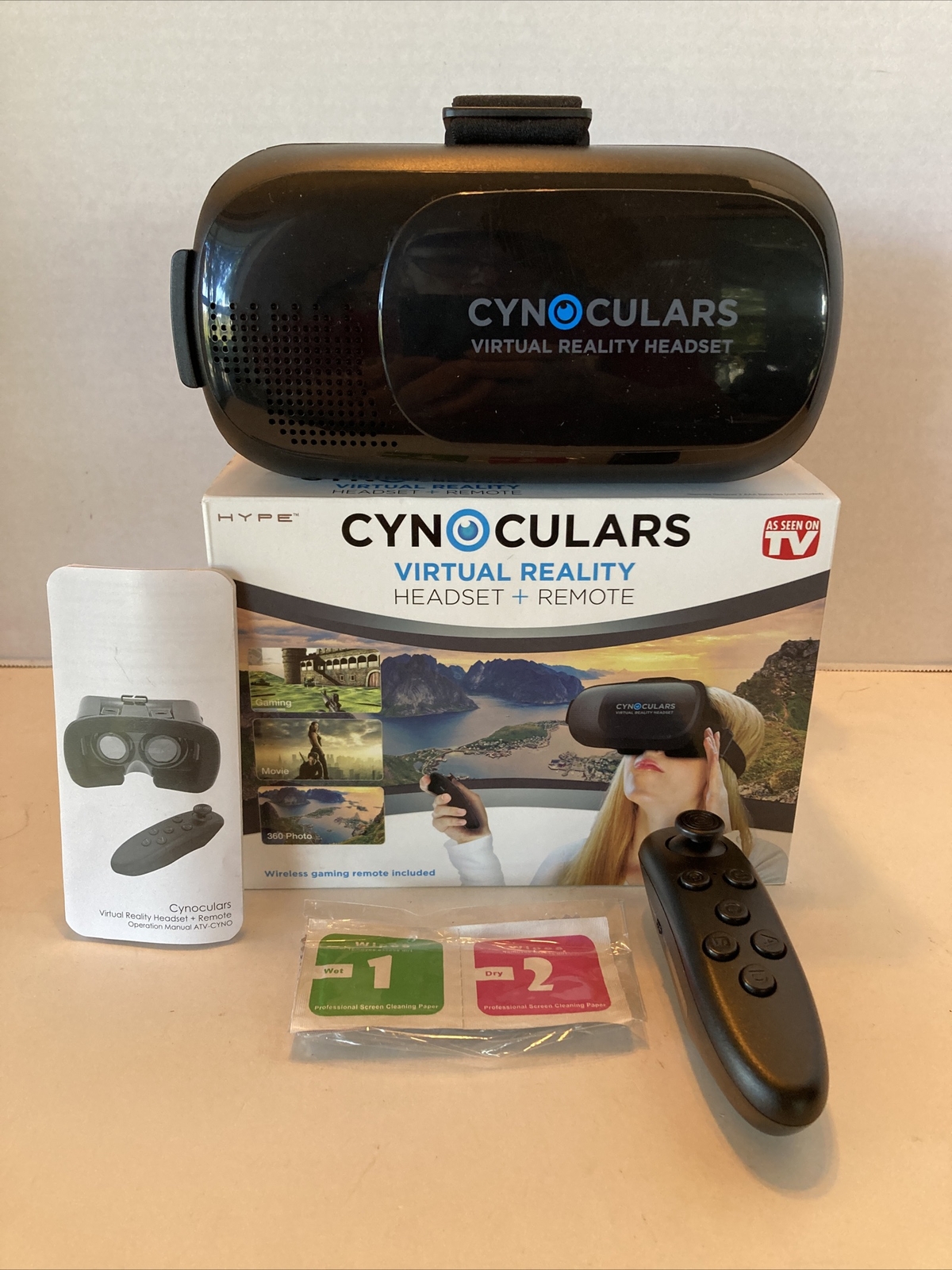 Cynoculars VIRTUAL REALITY Headset and Remote  -  AS SEEN ON TV - Open Box
