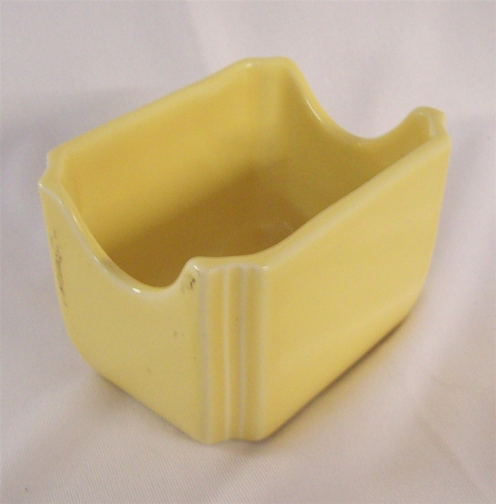 Restaurant Supplies 7 Ceramic Sweetner Packet Holders Yellow Color