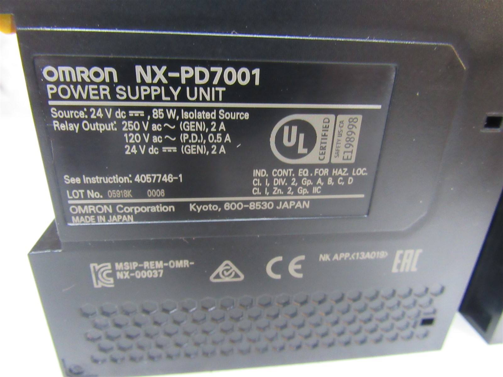 OMRON POWER SUPPLY NX-PD7001