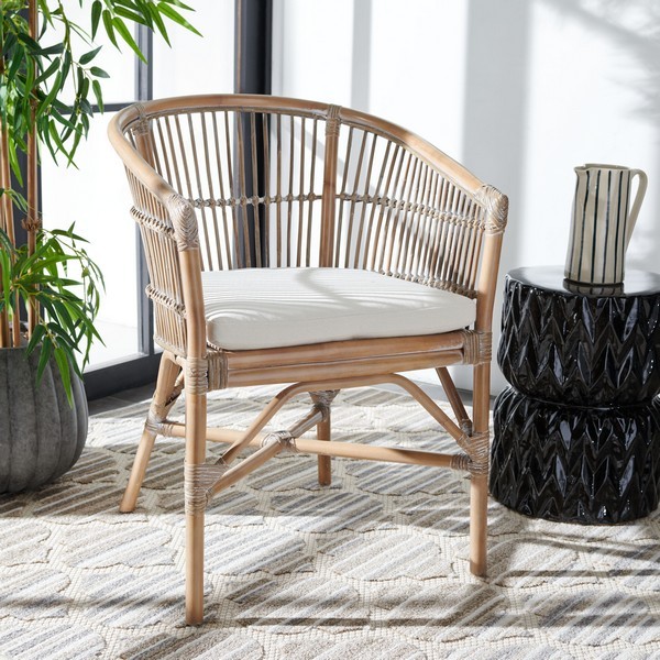 Safavieh OLIVIA RTTN ACCT CHAIR W/CUSH, Reduced Price 2172772654 ACH6516B