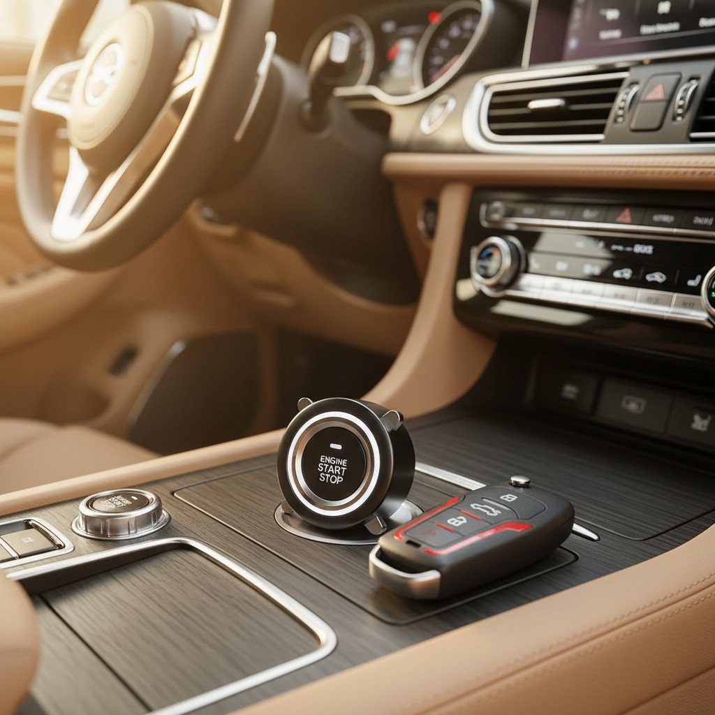 Push Button Start Kit with Keyless Entry Alarm & Remote Control Functionality