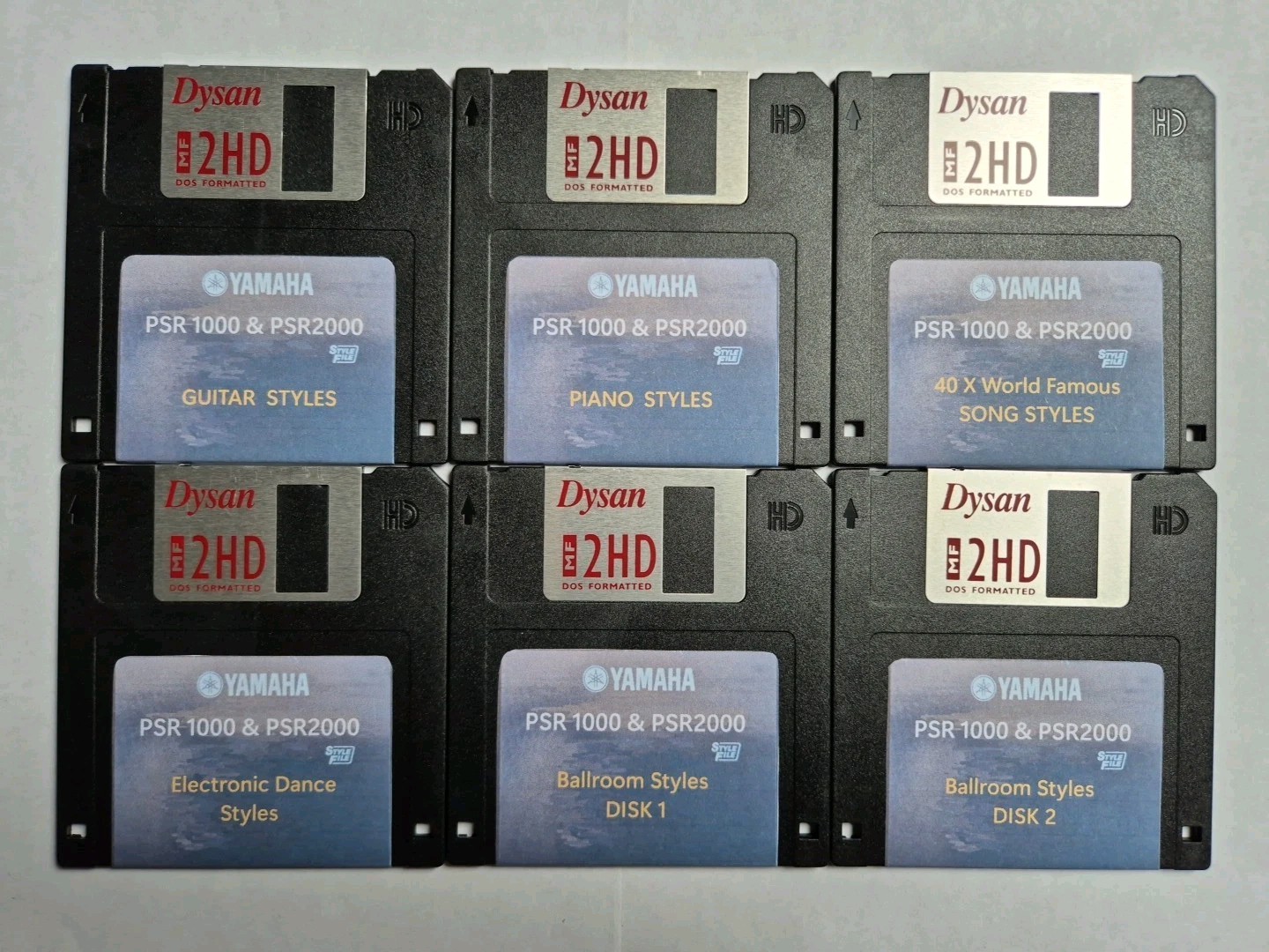 Extra Styles Floppy Disks for YAMAHA PSR 1000 & 2000 Keyboards