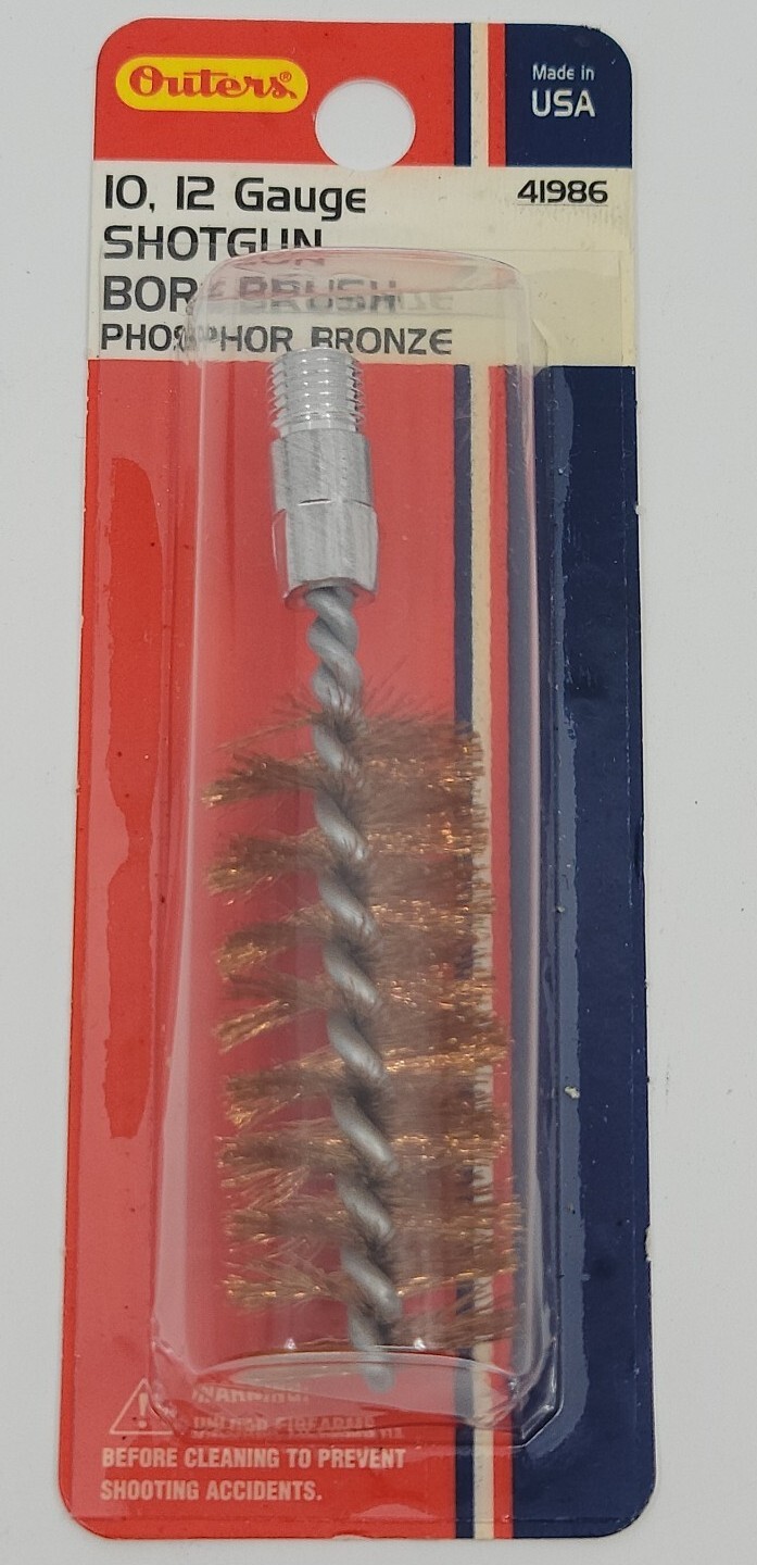 Outers 10 12 Gauge 41986 Shotgun Bore Brush Bronze 5/16-27 Threads New Unused