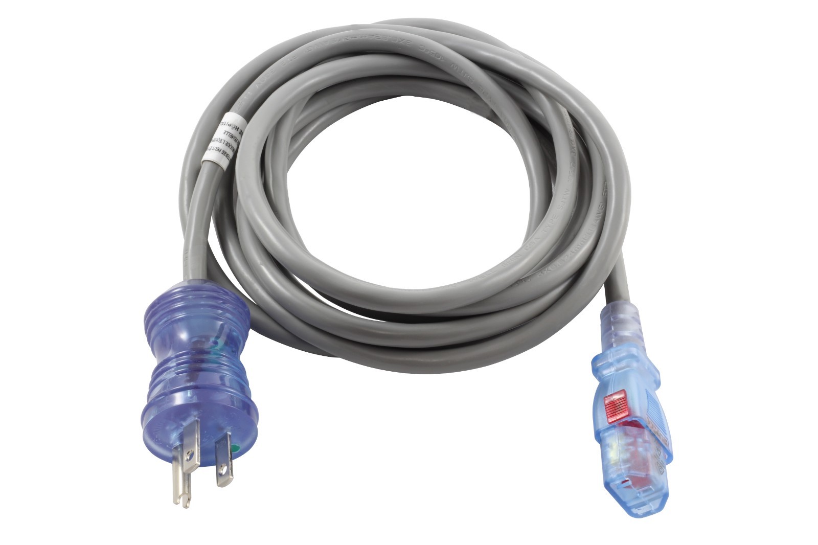 AC WORKS® 10ft Medical-Grade Power Cord, 10A, 18/3 NEMA 5-15P to Locking IEC C13