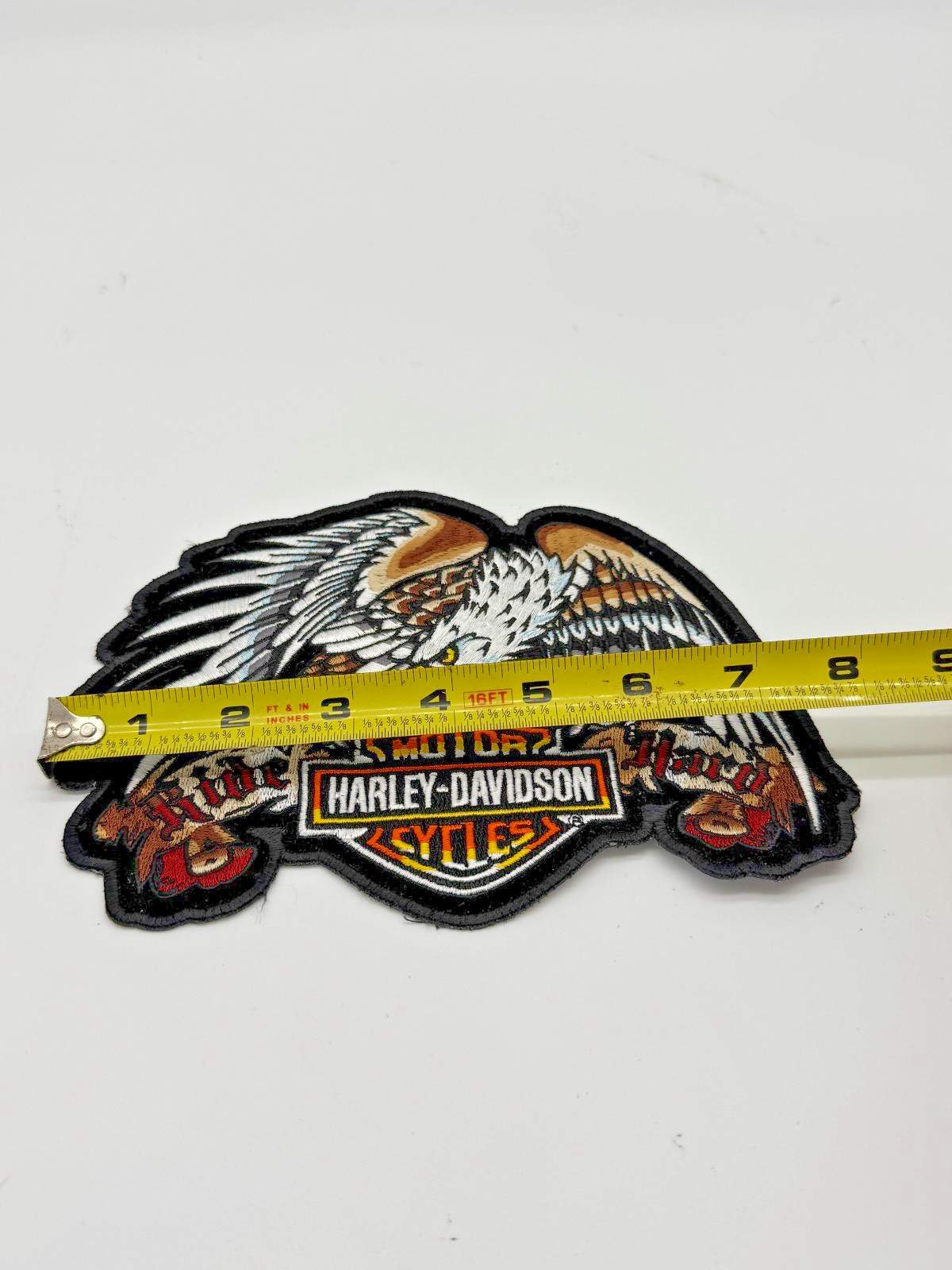 Harley-Davidson Eagle Wings Patch Embroidered Motorcycle Emblem Badge ~7"