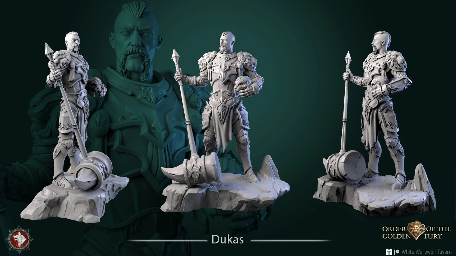 Dukas - 32-75mm Order Of The Golden Fury - Resin Tabletop Miniature