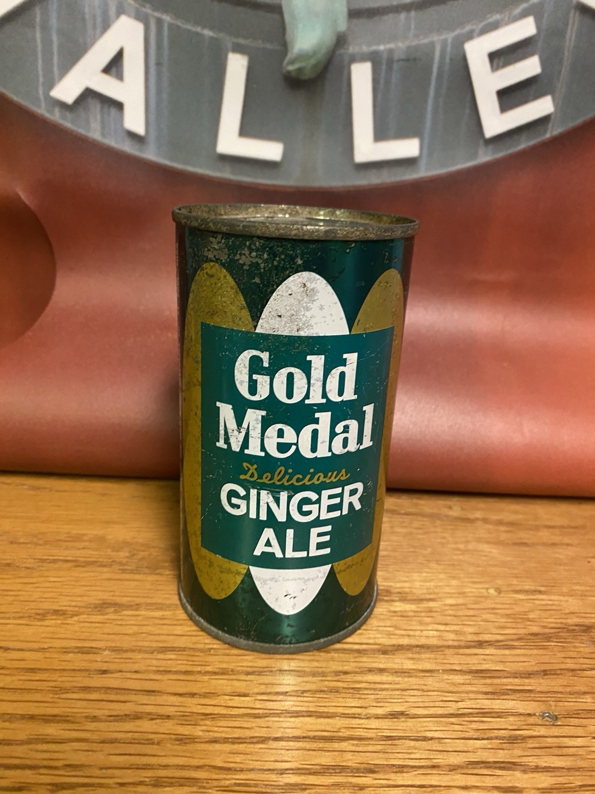 Gold Medal Soda Can Flat Top Can Ginger Ale