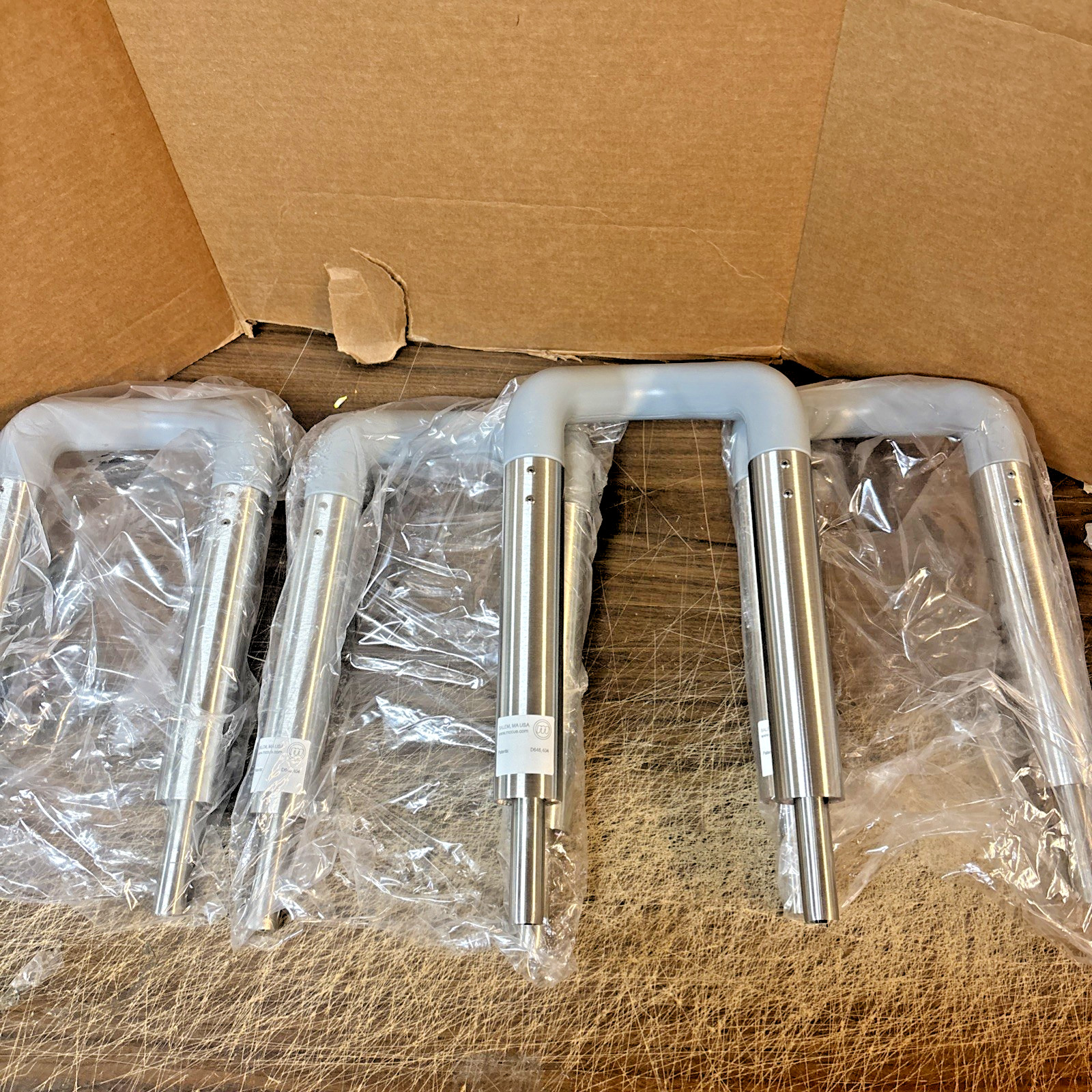 McCue UniGuard 150 Safety Bollards 12" Grey Asset Protection Post Case of 4 NEW