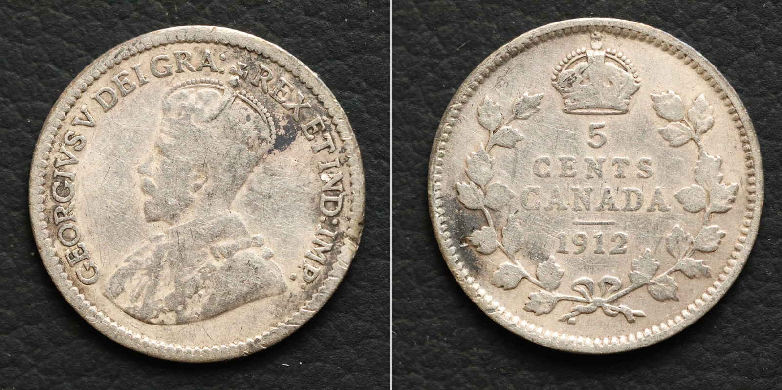 *Canada Silver Coin, 5 Cents 1912 1.167g, 15.494mm[E13622]7z6