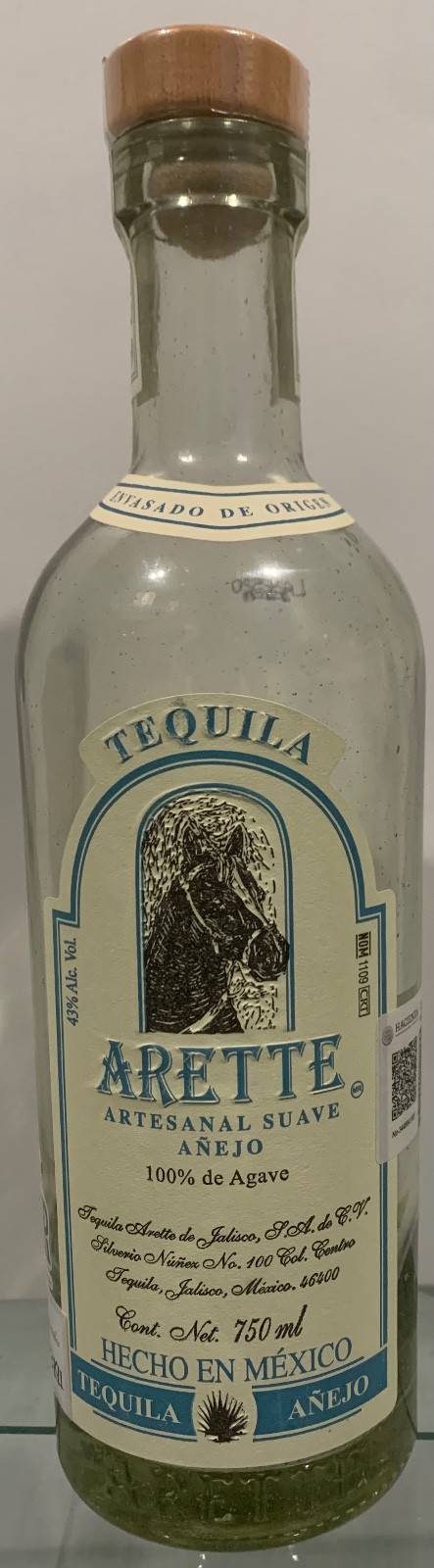 Tequila Arette Anejo Single Barrel Mercado Del Mar Ensenada Mexico Empty Bottle