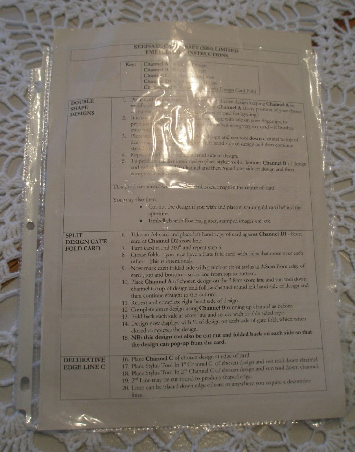 THE KEEPSAKE CARD CRAFT EMBELLISHER ~ Easily Produce Beautiful Embossed Designs