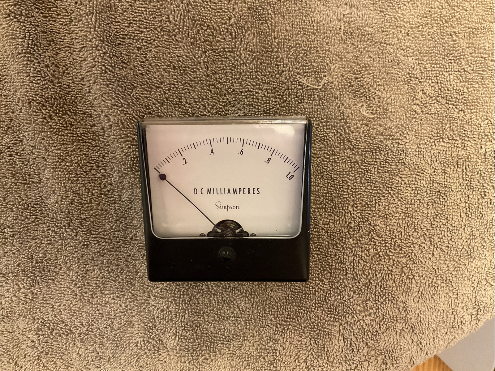 Vintage Radio Panel Meter Simpson DC Milliamperes 0-1.0 Me615