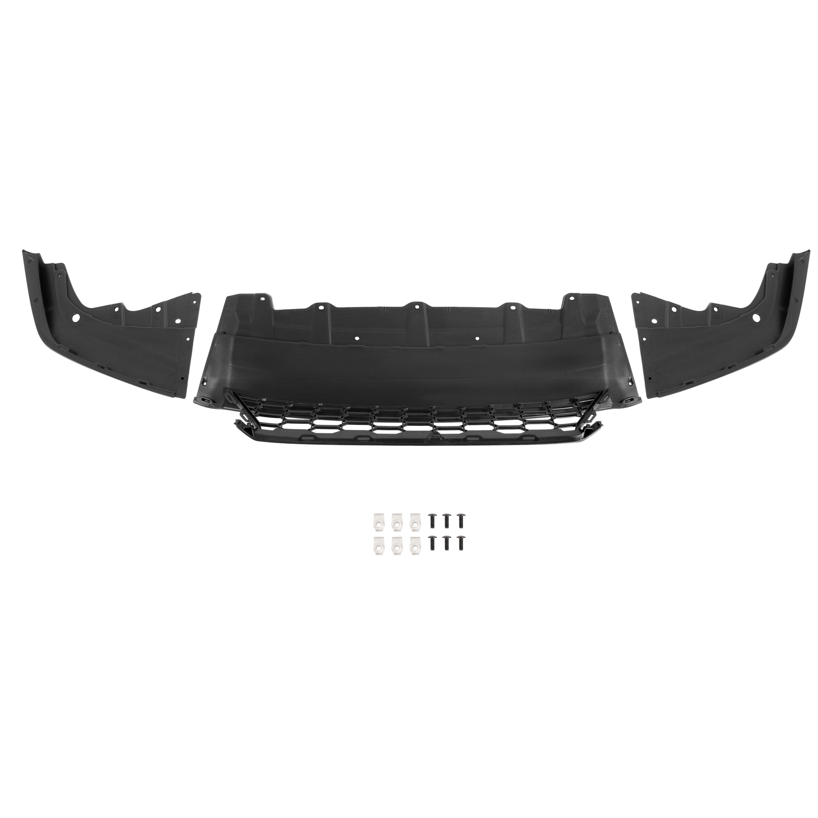 Front Bumper Grille Textured Black Plastic For 2017-2019 Honda Civic Hatchback