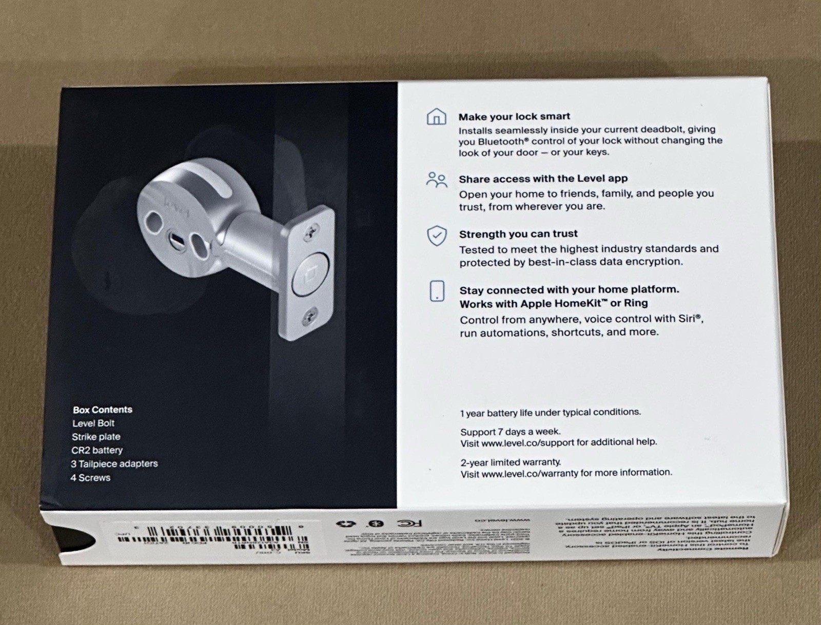Level Bolt The Invisible Smart Lock Deadbolt- Smart Home