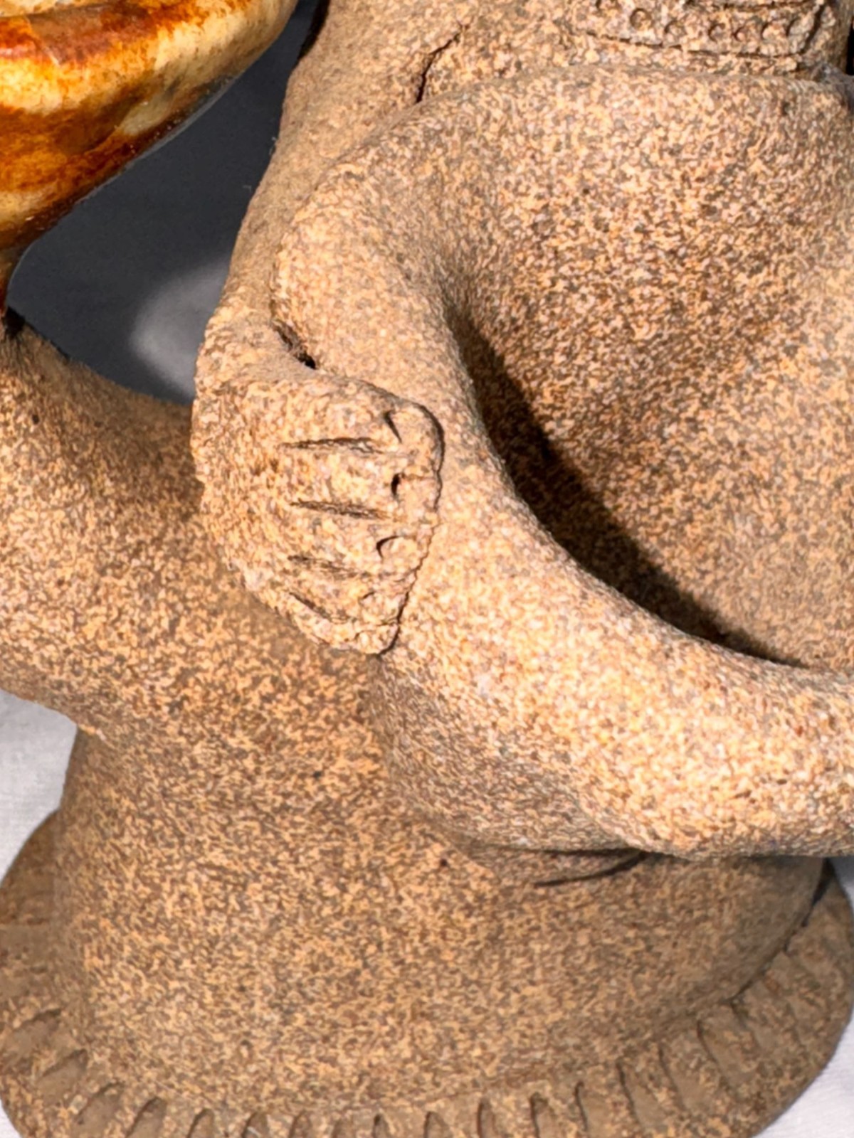 Handcrafted Stoneware Double Candleholder incense