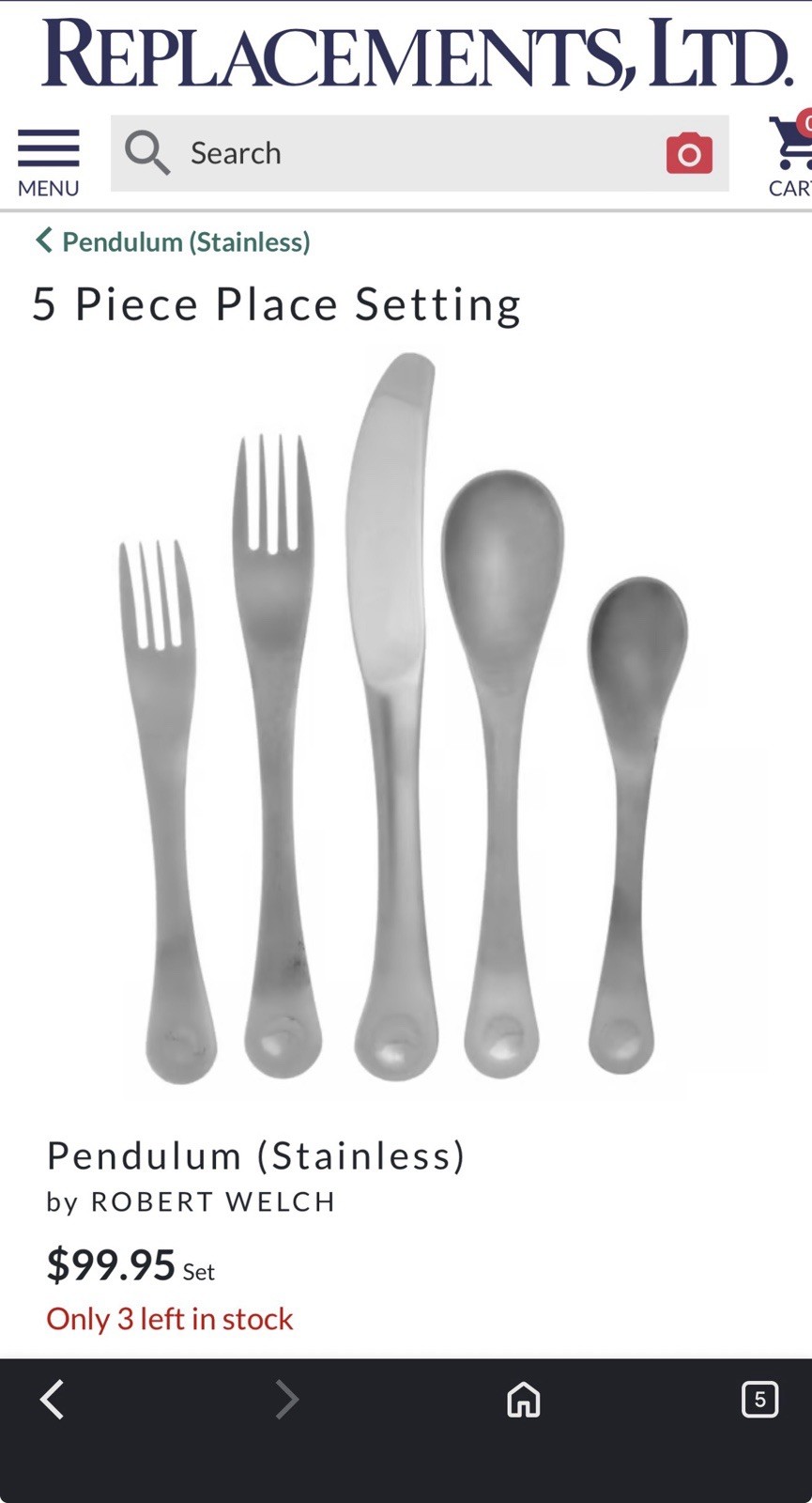 Robert Welch PENDULUM  18/10 Flatware 26 Piece Bundle