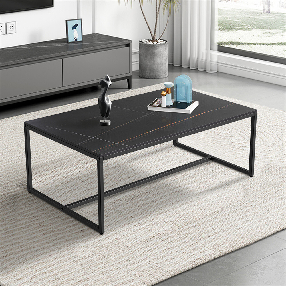 Rectangular Coffee Table Sintered Stone Cocktail Table For Living Room Apartment
