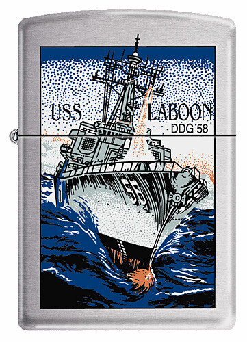 USS Laboon (DDG-58) Destroyer Zippo MIB  Brushed Chrome 2010