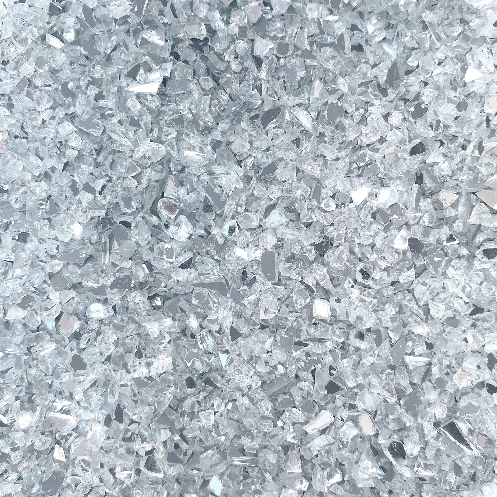 2lb/910g Crushed Mirror Glass for Crafts 0.2"L x 0.1"W, 2lb