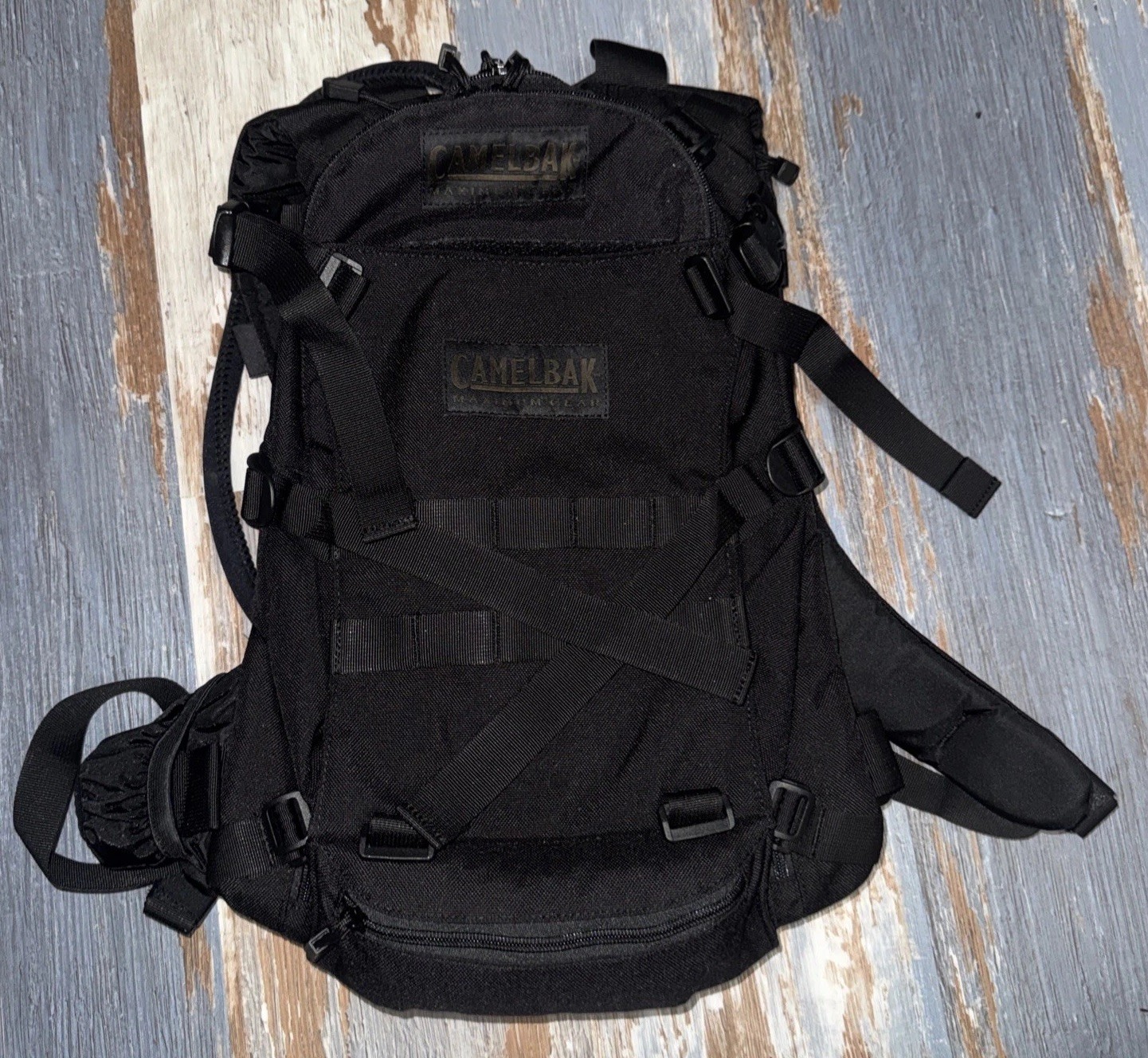 Camelbak Maximum Gear Transformer Black Hydration Backpack, Cover & Bladder 64oz