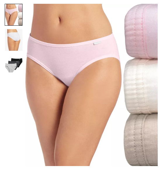 Women's Jockey 3-Pack Bikini (PINK PEARL) 100% Cotton Comfort Panty Underwear