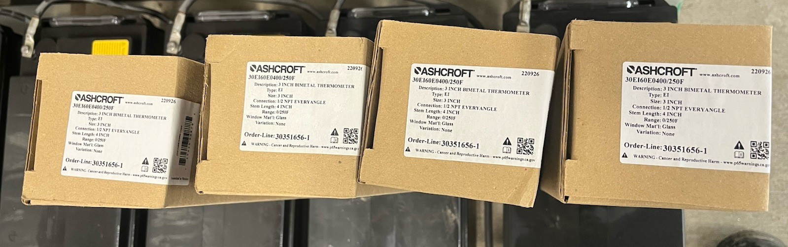 LOT/4/NEW ASHCROFT 30EI60E0400/250F / 30EI60E0400250F 3” PRESSURE GAUGE FREESHIP