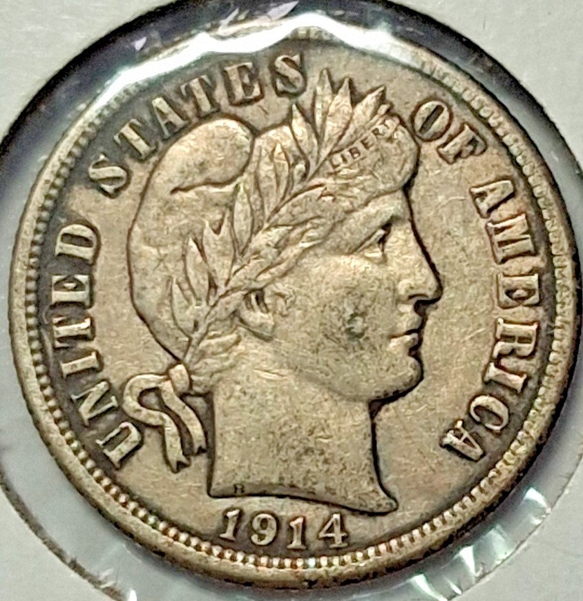 1914 Barber Dime - Full "LIBERTY"
