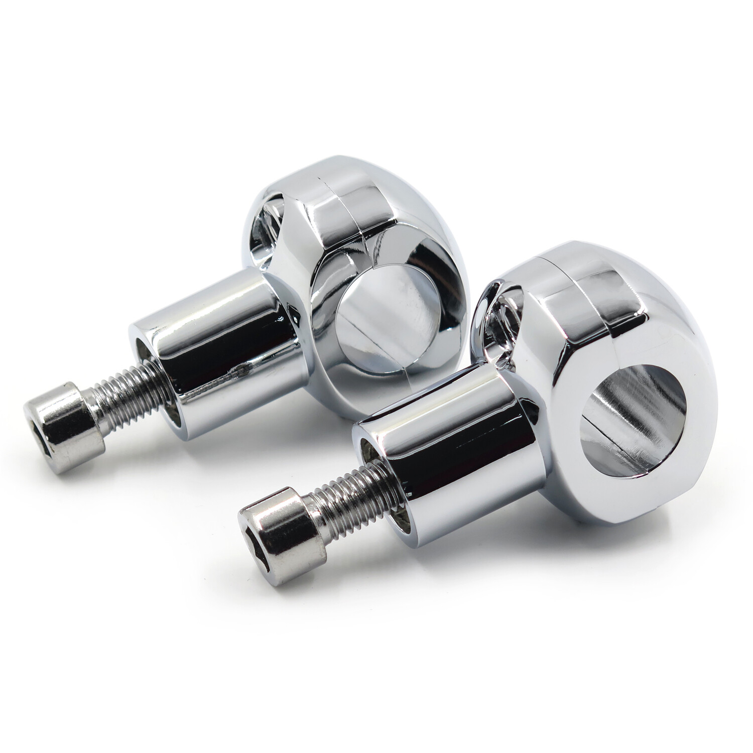 Motorcycle Chrome 22mm 7/8" Round Handlebar Riser For Honda Suzuki Yamaha Kawasa