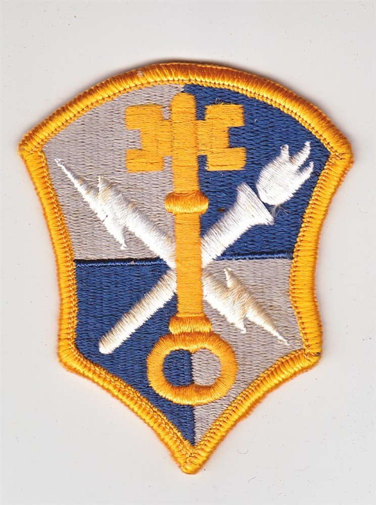 Army Patch: Intelligence & Security Command - aqua blue, merrowed edge