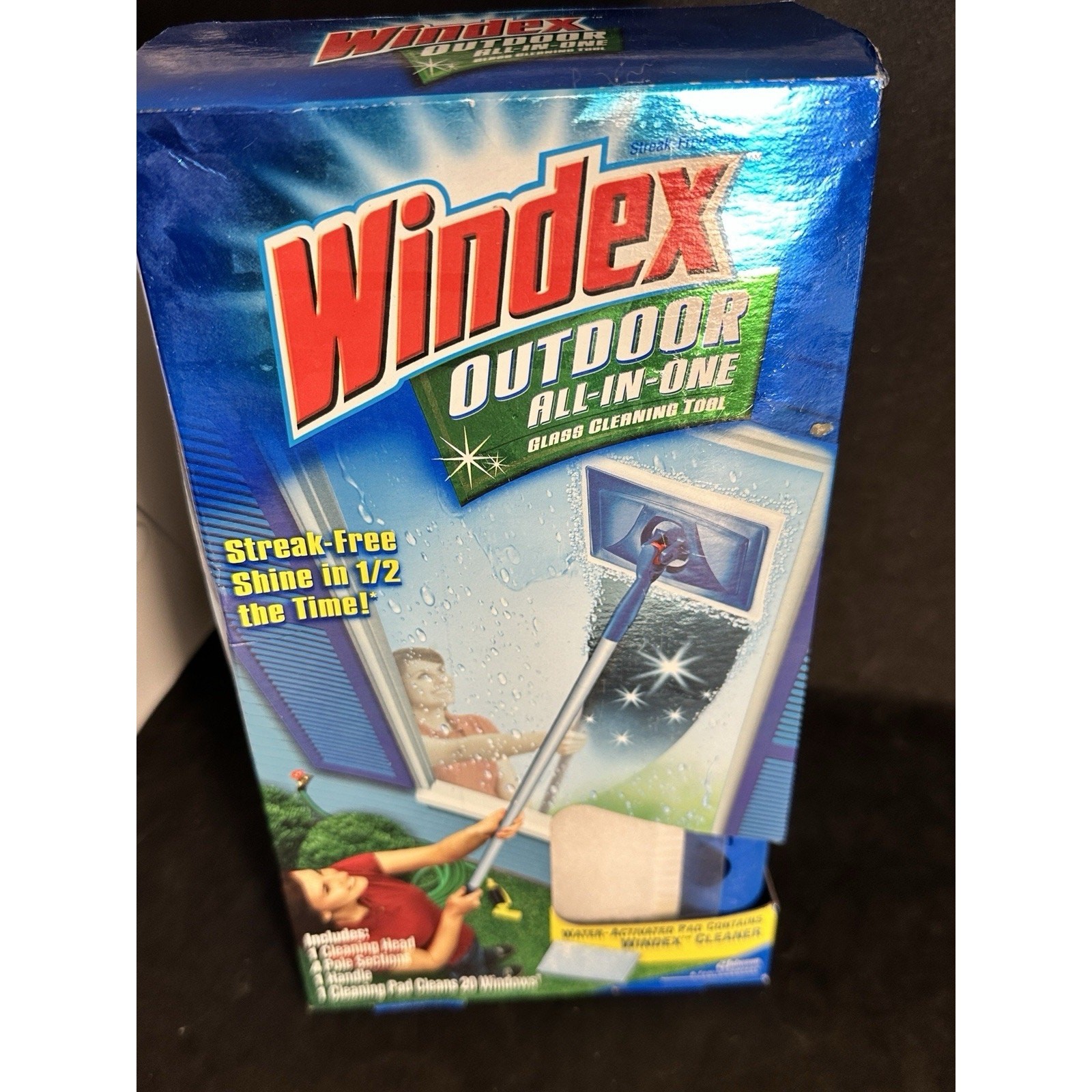 NOS DISC Windex Outdoor All-in-One Glass Cleaning Tool Kit; sealed; HOUSE 31