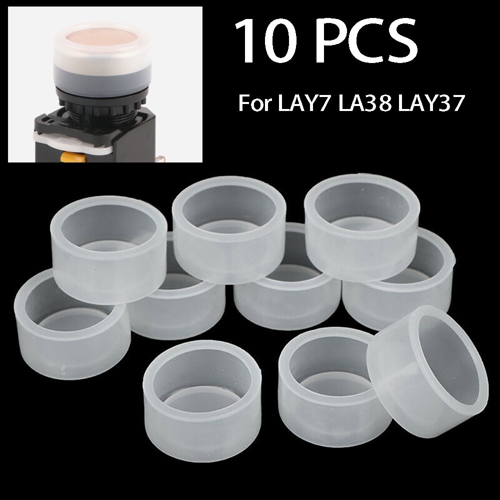 Push Button Switch Cover Clear Petroleum Reasonable Structure Rubber 10pcs