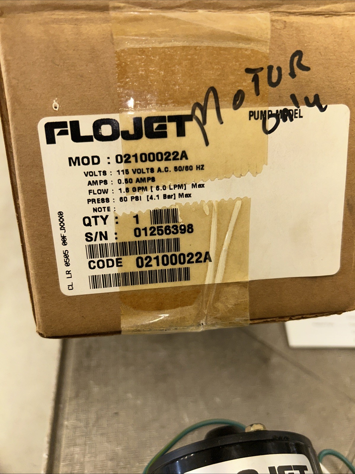 Flojet Motor For Pump Model 2100-022-115