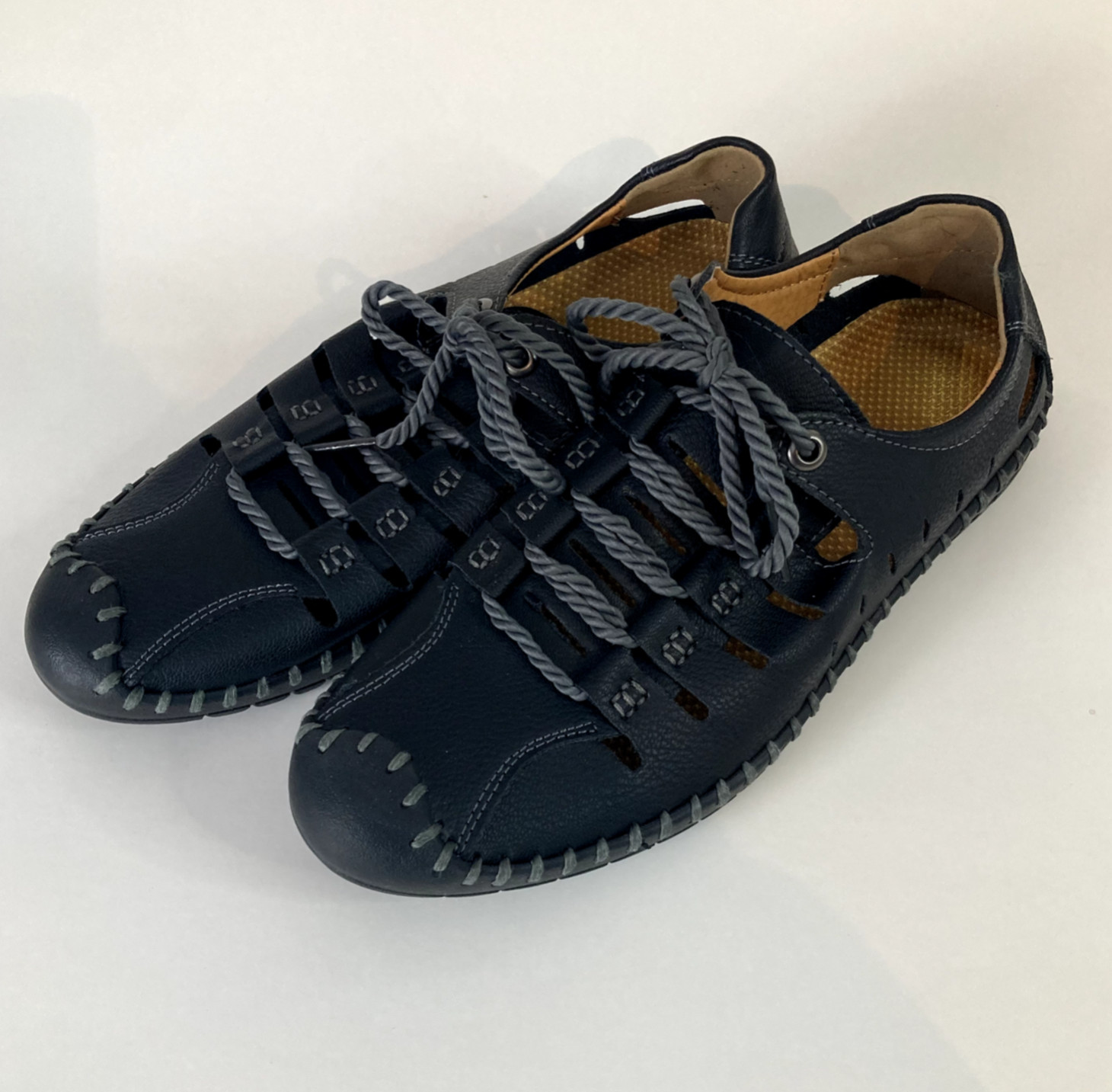 Men's Freedom Casual Slip on Sandals Shoes Rubber Sole, Blk, Sz 41 EU, 8.5 US