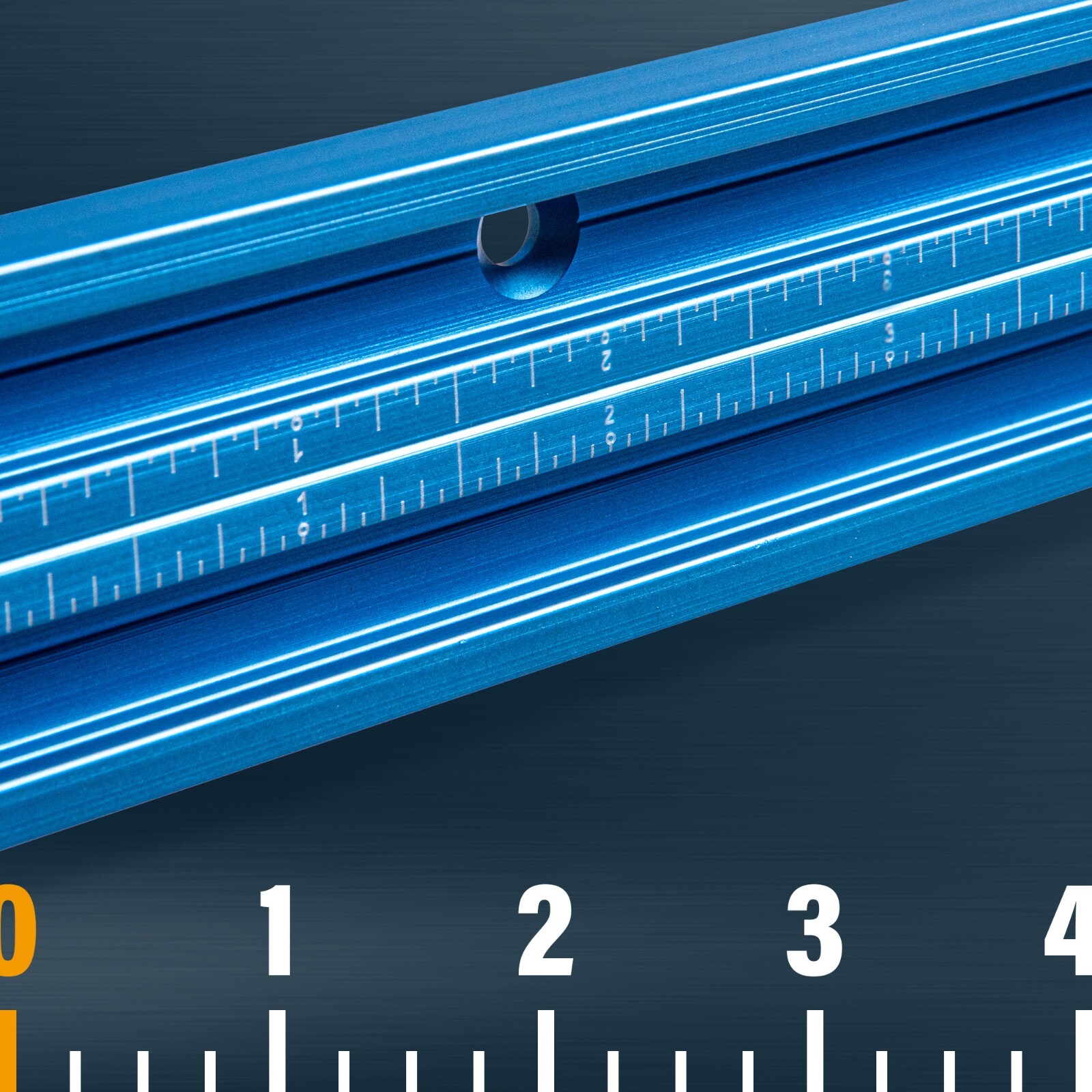 POWERTEC 71667 36" Double-Cut Profile Universal T-track, Predrilled with Scale