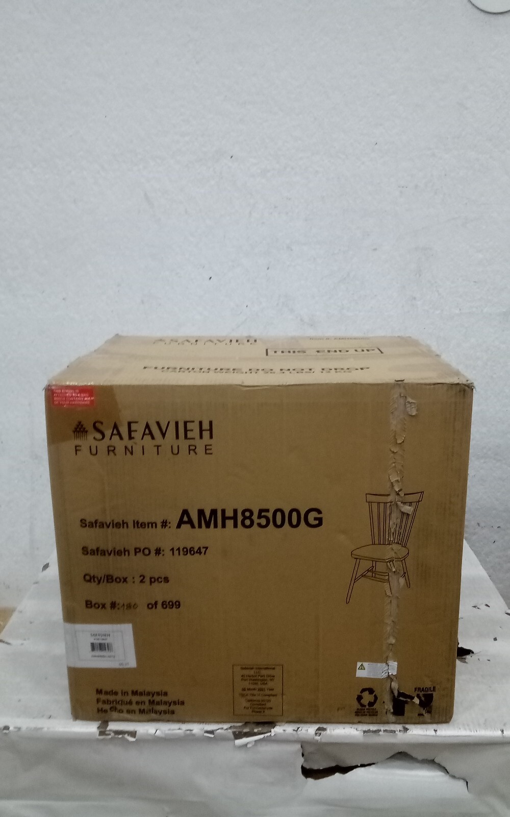 Safavieh PARKER SPINDEL SIDE CHAIR, Reduced Price 2172727659 AMH8500G