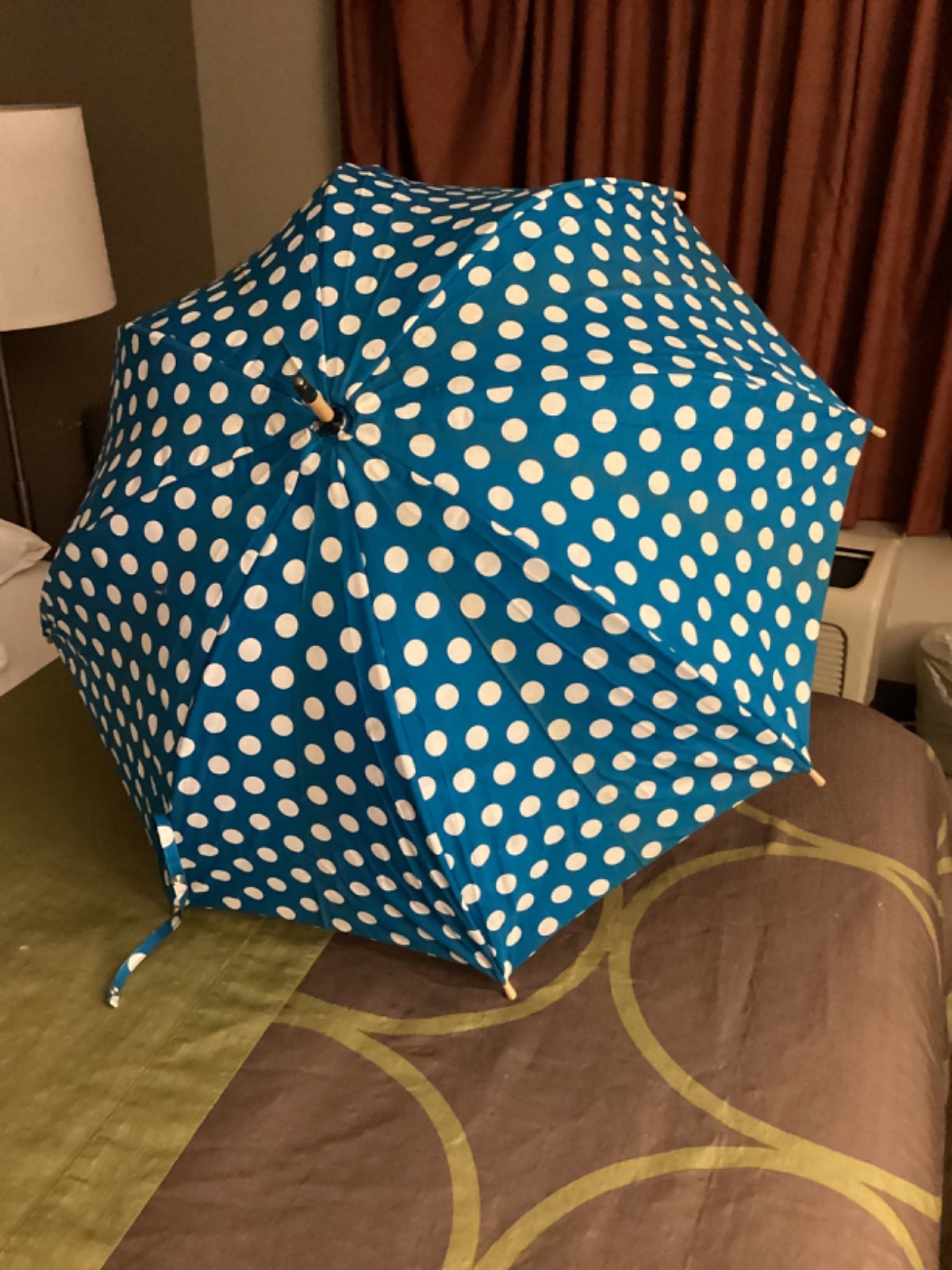 Just Richard Umbrella Blue White Polka Dot Umbrella Some Flaws