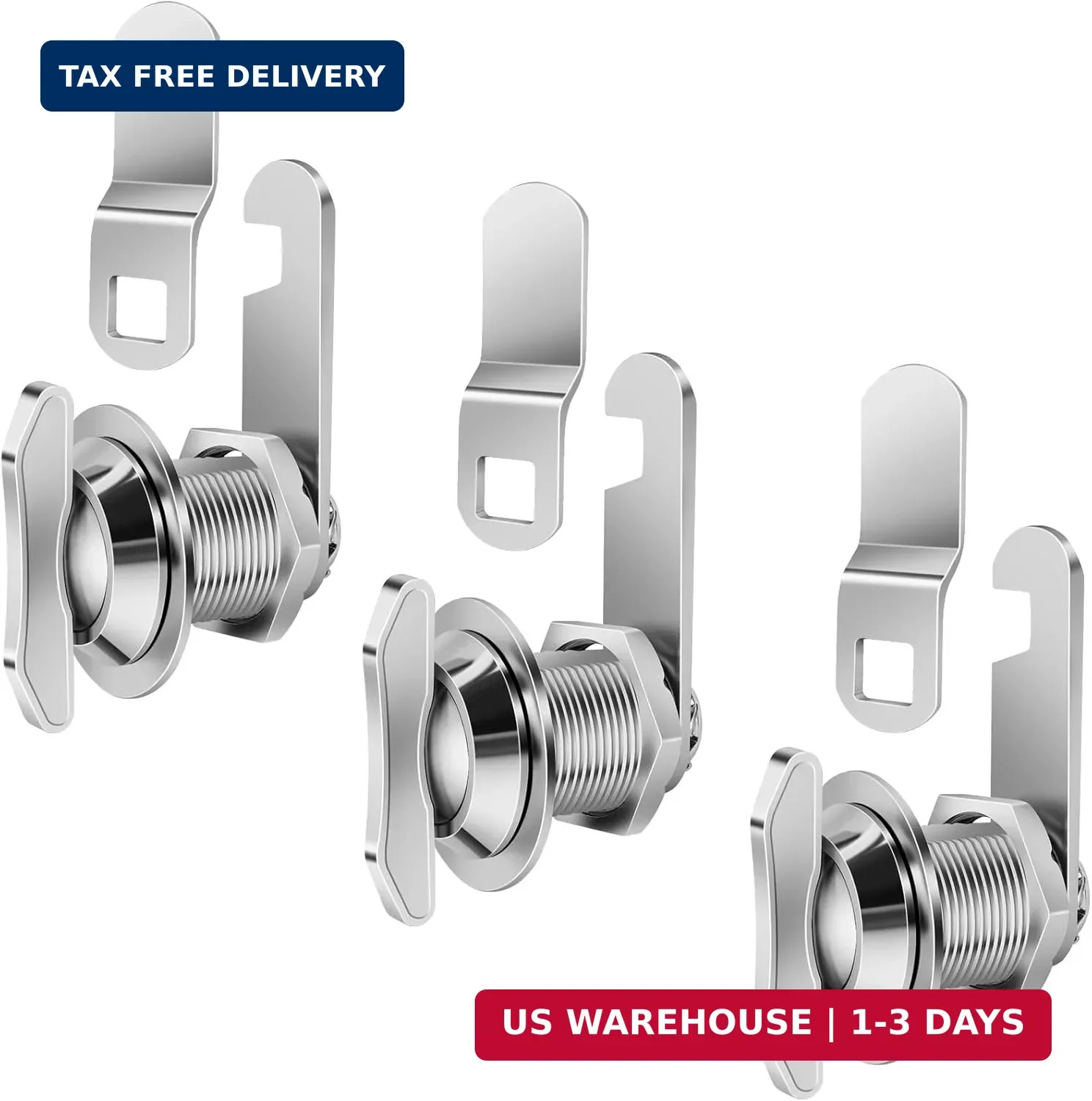 Thumb Operated Offset Cam Lock, 5/8" Cylinder Fits on 3/8" Max Door Thi