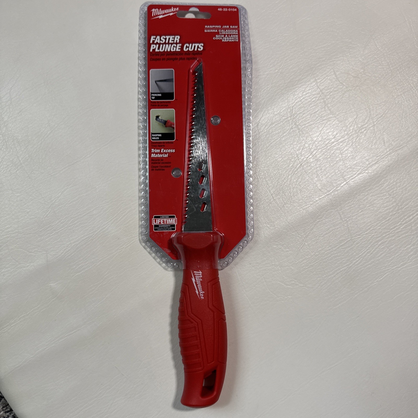 Milwaukee 48-22-0104 Rasping Jab Saw w/ Tether-Ready Lanyard Hole