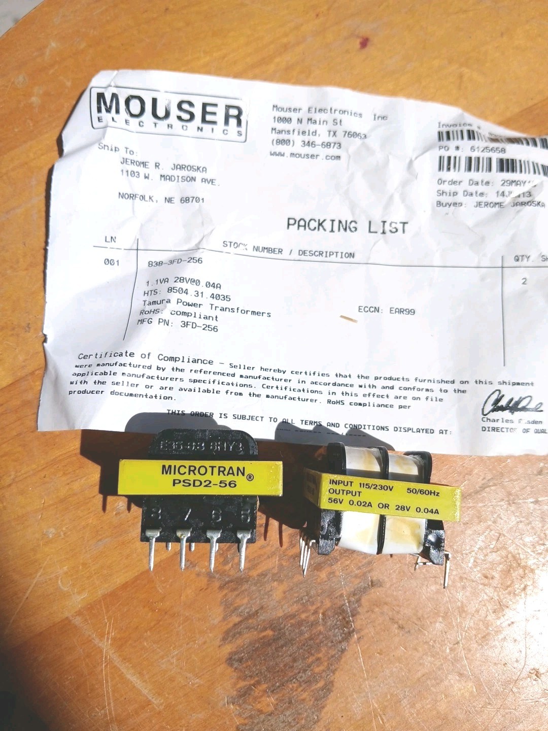 2 TAMURA 3FD- 256 PC Mount Plug-In Circuit Audio Transformer NEW MICROTRAN PSD2-