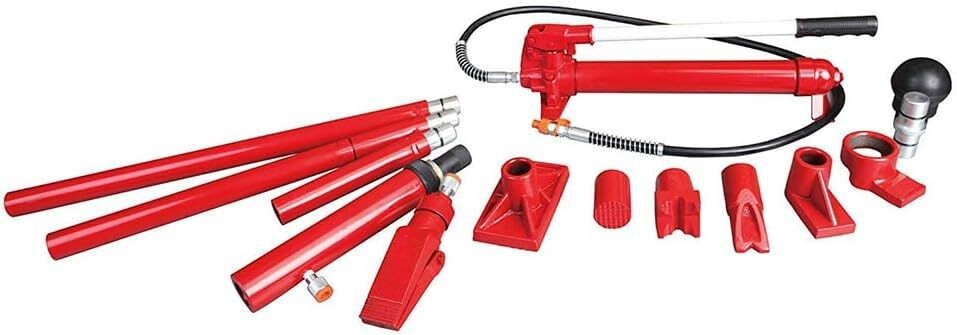 10Ton 20000 lb Hydraulic Jack Auto Body Frame Repair Kit Lift Ram W/Storage Case