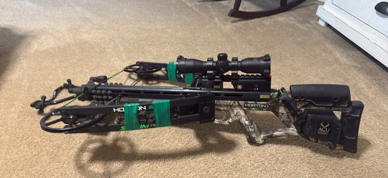 Horton Storm RDX Crossbow Black/Camo w/ Scope, Arrows, Quiver, Backpack