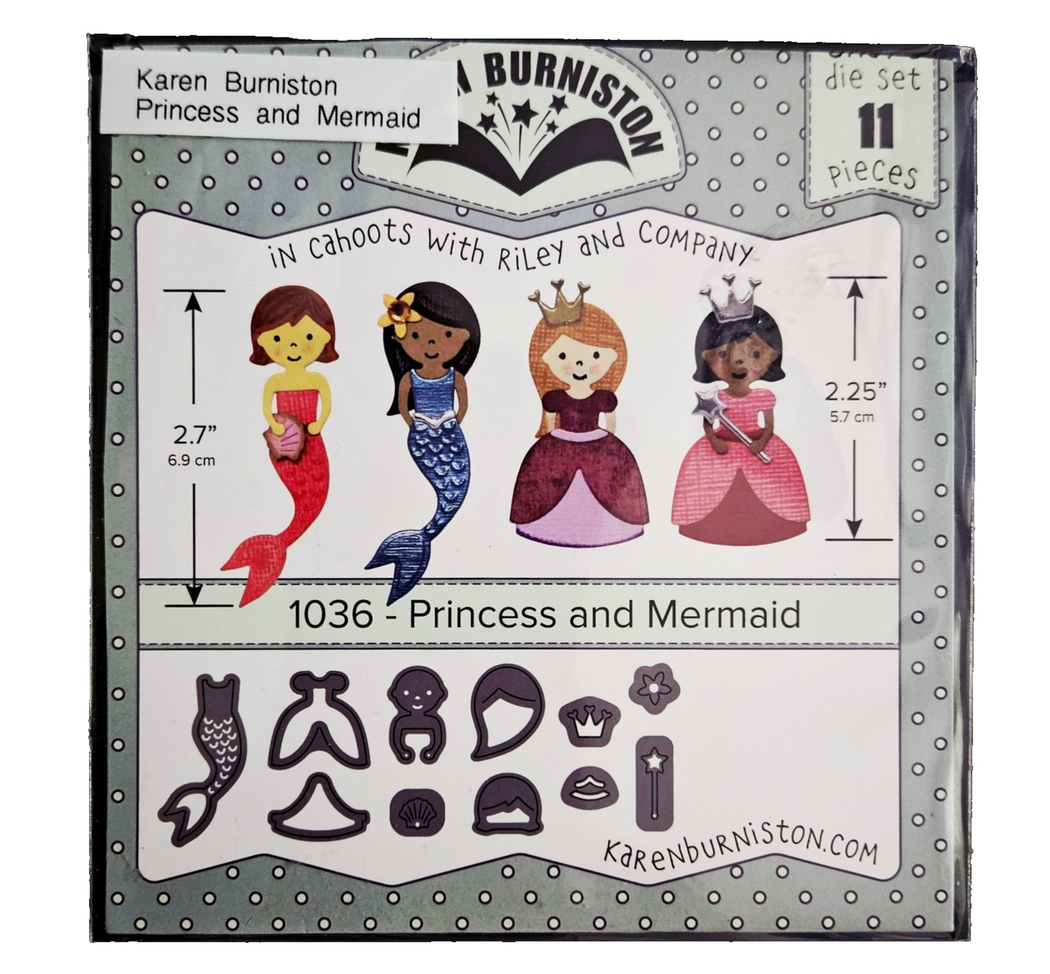 PRINCESS & MERMAID Karen Burniston Cutting Dies Fairytale Ocean Royalty um46