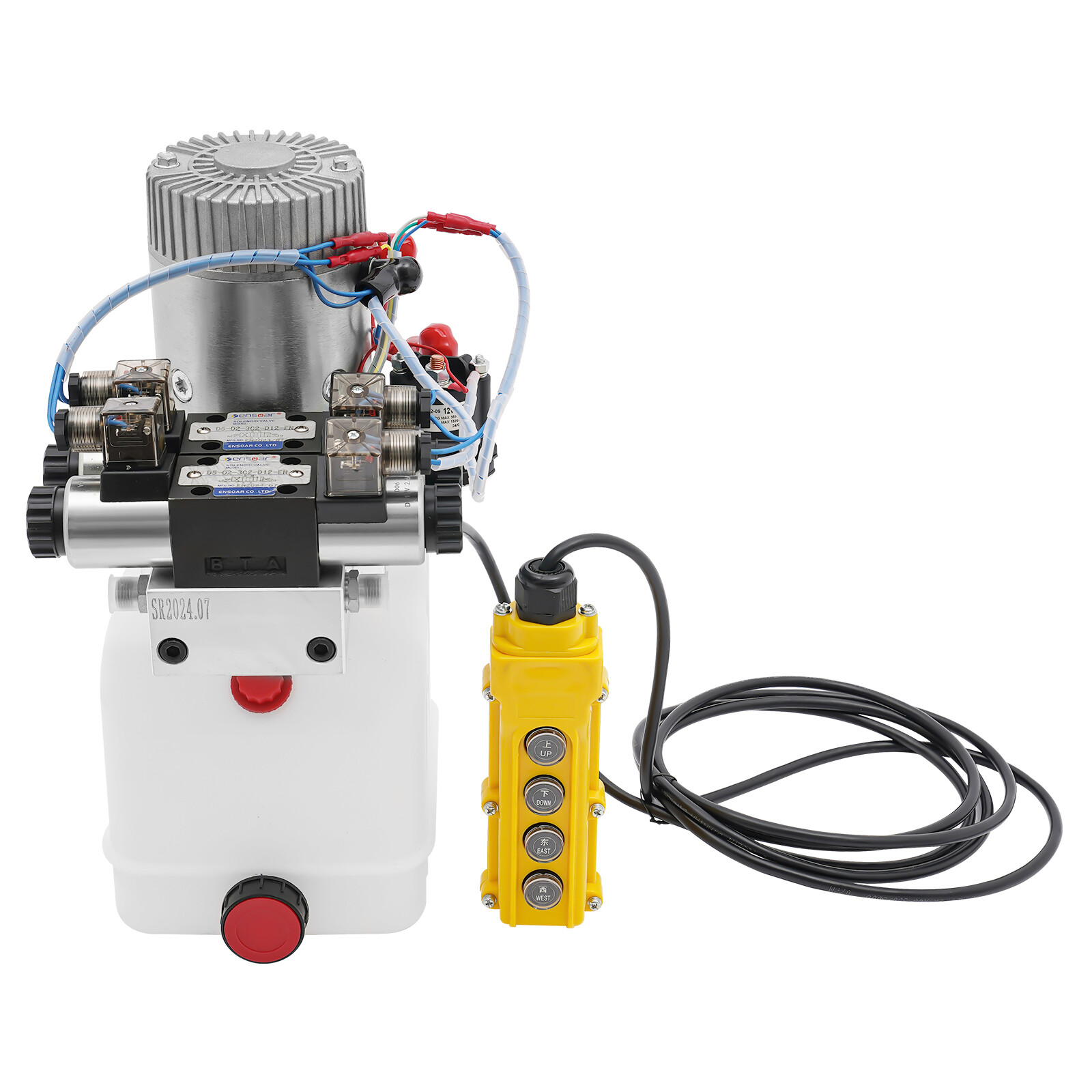 22Mpa Hydraulic Pump 4.5 Quart Double Acting Dump Trailer Pump Power Unit DC 12V