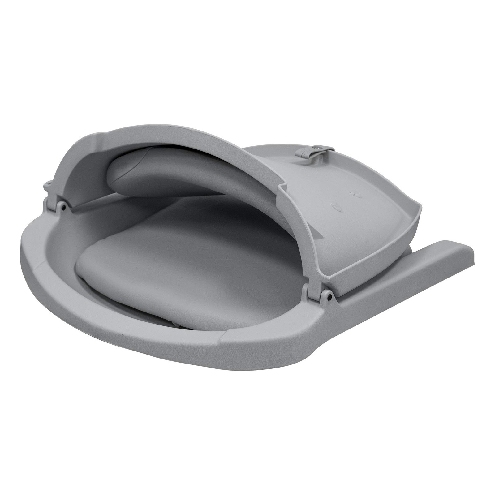8WD139LS-717 Molded Fishing Boat Seat with Marine Grade Cushion Pads, Grey Sh...
