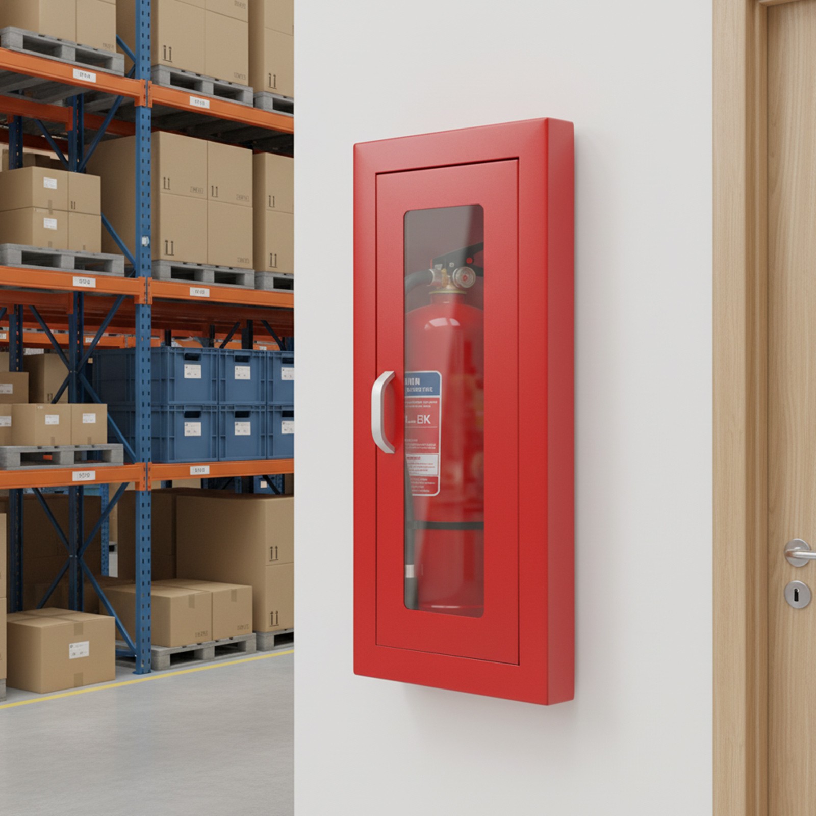 Semi Recessed Fire Extinguisher Cabinet Extinguisher Wall Cabinet Fire Extinguis