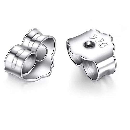 160 PCS 925 Sterling Silver Plated Earrings Posts Flat Pad silver